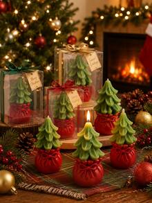 1pc Christmas Tree Silicone Mold, Christmas Tree Snowflake Casting Mold, Suitable For Aromatherapy Candles, Plaster, Clay, Crystal Resin, Cute Holiday Decoration, Christmas New Year Birthday Gift - Christmas Tree Candle Mold - View 3