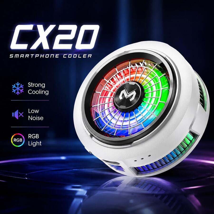 New Memo Phone Cooler, Fast Cooling, Refrigeration, Extremely Fast Heat Dissipation, Suitable For Gamers - White - View 1