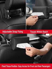 Kotak Tisu Mobil, Kotak Sandaran Tangan, Kotak Penyimpanan Tisu Belakang Kursi, Kantong Tisu Pelindung Matahari Belakang, Aksesoris Penyimpanan Interior Mobil, Suku Cadang Mobil, Dekorasi Interior Mobil, Hadiah Liburan dan Ulang Tahun (Barang Fisik yang Diterima Tidak Termasuk Tisu) - Beraneka warna - View 4