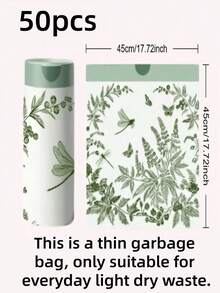 50/100/200pcs Printed Drawstring Trash Bags, Suitable For Halloween, Christmas Party Cleaning, With Built-In Drawstring, Easy To Pack And Collect, Holiday Gathering, Quick Waste Disposal, Disposable Home Cleaning Supplies - Multicolor - View 7
