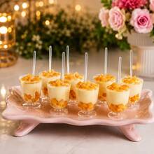 Kit 100 Mini Tacinha 30ml 100 Mini Colher Acrílico Doce Brigadeiro Festa Aniversário Sobremesa - Visão 8