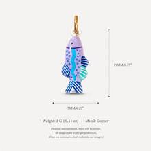 1pc DIY Colorful Summer Oil Drop Cute Animal & Plant Pendant Necklace, Fashion Pastoral Style, Dopamine Style Fashion Necklace, Stainless Steel Vacuum Plated 18k Gold, Displaying Women's Fashion Charm Item, Pendant For Jewelry Making, High-End Jewelry, Stainless Steel Accessory - Multicolor - View 20