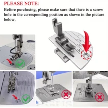 1Pc/2/3/4/6/8Pcs Universal Sewing Hemming Foot Set, 8 Sizes Wide Hemming Presser Feet, Sewing Machine Hemming Feet, Home & Industrial Sewing Machine Curved Hemming Feet - A - View 9