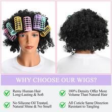 Curly Grandmother Cosplay Wig Funny Heat-Resistant Breathable Wig For Halloween And Carnival - Black - View 2