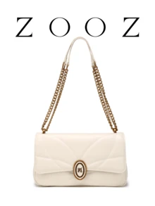 POHO ZOOZ Brand Luxury Women's Bag Co-Branded Customized Metal Chain Tote - White - View 1