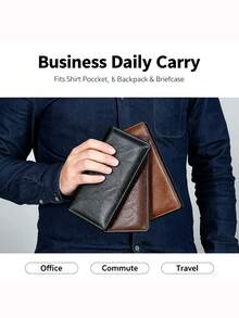 Dompet Tangan Pria Gaya Vintage untuk Bisnis, Dompet Koin dan Kartu, Dompet Genggam - MultiWarna - View 4