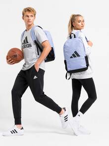 Adidas Unisex Outdoor Hiking Badminton Backpack, Large Capacity Student Campus Commuter Backpack, Size: Approx. 45*29.5*14.5cm - Purple/Black - View 5