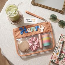 Personalized Custom Storage Bag | Beach Bag | Transparent Storage Bag | Summer Gift | Toiletry Bag | Wet Storage Bag | Transparent Makeup Bag - Multicolor - View 6