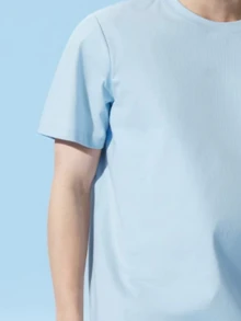 CAMEL CROWN Men's Crew Neck T-Shirt Casual Short Sleeve Tee Soft Breathable Cotton Blend Basic Athletic Shirt For Daily Wear Workout - Clear Blue - View 3