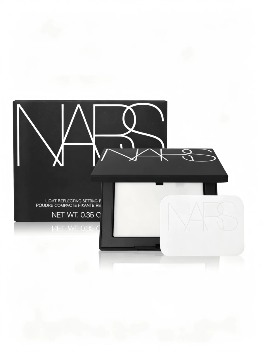 NARS Ladies Light Reflecting Pressed Setting Powder 10g/0.35oz | Translucent Setting Powder, Creates A Smooth Matte Finish | Radiant Formula, Provides Natural Luminosity | Long-Lasting Oil Control, Prevents Shine - Crystal Translucent - View 1