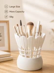 1 pieza Soporte para bolígrafos con diseño de bádminton, múltiples estilos, caja de almacenamiento de escritorio creativa, adorno decorativo de escritorio, soporte multifuncional para brochas de maquillaje, decoración de papelería de escritorio de oficina práctica - Múltiples estilos - Ver 5