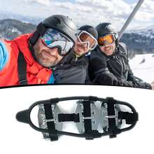 Shoe Spikes With 24 Teeth Simple Design Practical Ice Gripper Spike Shoe Cover Suitable For Outdoor Hiking - Black - View 5