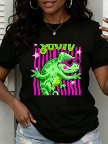 Women T-Shirts - 黑色 - 查看 1
