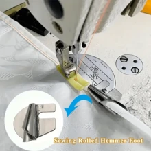 1Pc/2/3/4/6/8Pcs Universal Sewing Hemming Foot Set, 8 Sizes Wide Hemming Presser Feet, Sewing Machine Hemming Feet, Home & Industrial Sewing Machine Curved Hemming Feet - A - View 7