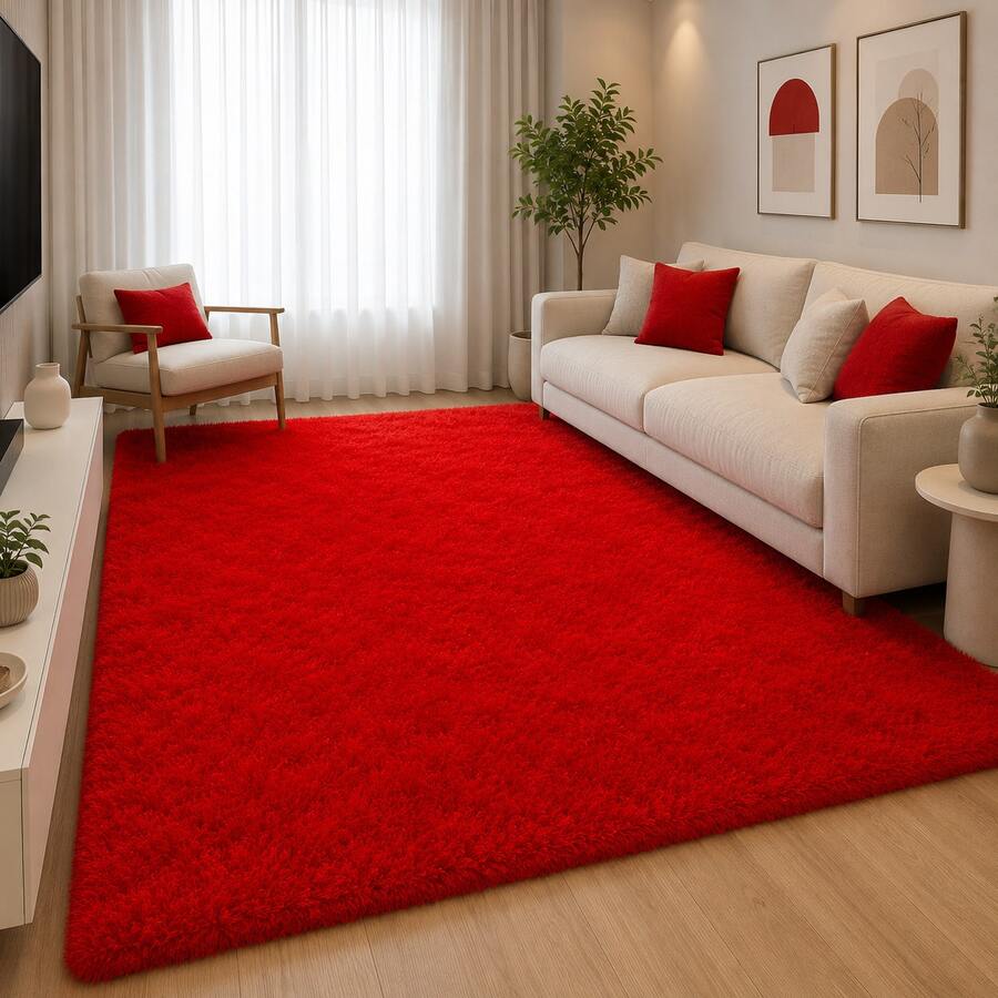 Shaggy Rug 2.00 X 2.50 Assorted Colors - Rojo - Ver 1
