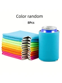 1/3/5pcs Multi-Color Neoprene Can Cooler Sleeve, 4mm Thick Insulation Anti-Condensation, Portable Beer Bottle Insulated Cup Holder, Outdoor Beach Party Camping Anti-Slip Drink Thermal Sleeve - View 18
