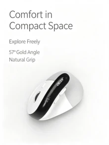 Acer Mouse Vertikal Bluetooth Nirkabel Ergonomis, Mouse Genggaman Vertikal Tiga Mode, Mouse Pelindung Tangan, Anti-Cedera Tangan Akibat Mouse, Penggunaan Kantor yang Tenang - View 6