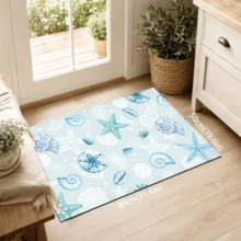 1pc Starfish Pattern Diatom Mud Kitchen Mat, Absorbent Kitchen Floor Mat, Kitchen Rug, Long Runner Mat, Sink Front Mat, Suitable For Kitchen, Bathroom, Entryway, Hallway, Laundry Room And Home Decor - Multicolor - View 18