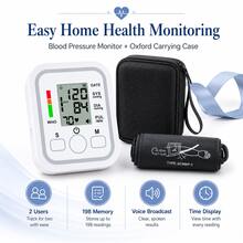 MOOD LIGHT Automatic Upper Arm Blood Pressure Monitor With Storage Case, Digital BP Machine With Cuff, Voice Broadcast, Large LCD Display,  Time Display, Home Blood Pressure Cuff Set, Gift For Seniors & Parents - Blood Pressure Monitor + Case - View 2