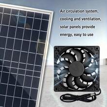 Solar Powered Outdoor Fan System, Includes Solar Panel Unit And Exhaust Fan, Suitable For Greenhouse, Shed Ventilation, Window, Yard, Pet Portable Cooling System, Small Space Air Circulation - Black - View 7