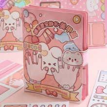 Girls DIY Paper Doll House No-Cut Daily Life Theme Quiet Book Stress Relief Squeeze Toy Interactive Handmade Toy Book Scrapbook Set - Multicolor - View 11
