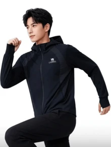 CAMEL CROWN Men's Original Yarn Sun Protection Jacket, Summer Cool Feel Sports Sun Coat, Breathable Knit Outerwear - Phantom Black - View 1
