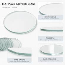 10pcs Flat Sapphire Glass Watch Crystal 35/36/37/38/39/40mm Scratch Resistant Watch Face Replacement Parts For Watchmaker DIY Watch Repair - A - View 4