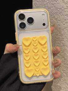 純色矽膠吸盤支架 2 合 1 手機殼,相容 iPhone 17 Pro Max 17 Pro 17 16 15 14 13 Pro Max 12 11,桌面斜撐支架防震保護殼 - 黃色 - 查看 2