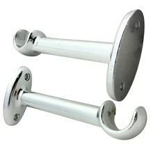 Suporte Médio Alongado Cromado Para Varão De Cortina 19mm Alumínio Bella Arte Unidade Acompanha Buchas E Parafusos Fácil Instalação Alta Resistência Ideal Para Sala Quarto Cozinha Escritório Acabamento Moderno - 1PC - Visão 8