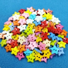 150/200/250/300Pcs Mixed Color Mini Star Shaped Plastic Sewing Buttons, With 2 Holes, Suitable For Sewing Crafts DIY Handmade, Diameter 1.2cm/0.47in (Random Color) - Multicolor - View 7