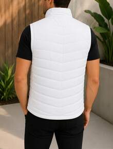 HPC POLO Men's Casual Vest, Lightweight, Comfortable - 白色 - 查看 1