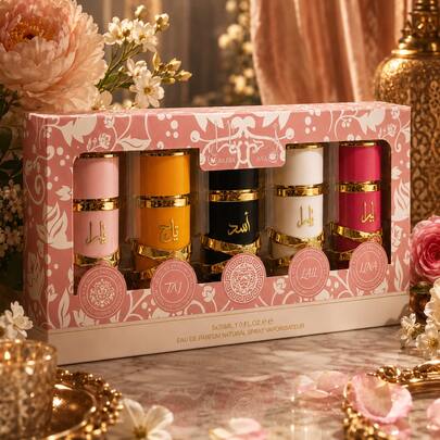 Lattafa Yara Collection Gift Set 5x30ml EDP Women's Floral Gourmand Oriental Perfumes Mini Travel Atomizer Ideal Luxury Arabic Gift