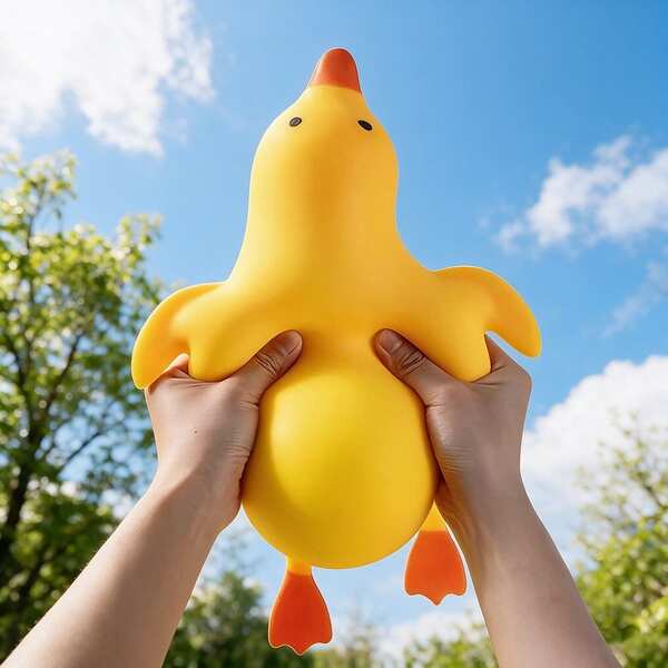 1 Peça Brinquedo de Estresse Fofo de Pato Amarelo, Brinquedo Macio de Animal de Desenho Animado, Recompensa de Sala de Aula para Crianças Pequenas, Presente de Festa de Aniversário para Meninos e Meninas, Presente de Jogo Sensorial Novidade