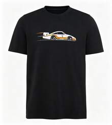 Bacardi 1 Stk. Lässiges Herren-T-Shirt aus 100% Baumwolle mit Vintage-Rennwagen-Print auf der Brust, Streetwear und Reise-Outfit, Sommer, Vintage-Stil, Herren-T-Shirt - Schwarz - Übersicht 6