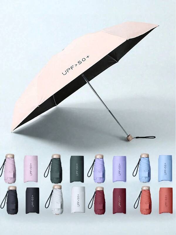 Mini parapluie de poche de voyage, 2-en-1, ultra-léger & portable, double usage soleil & pluie, essentiel de voyage, choix parfait pour la rentrée scolaire