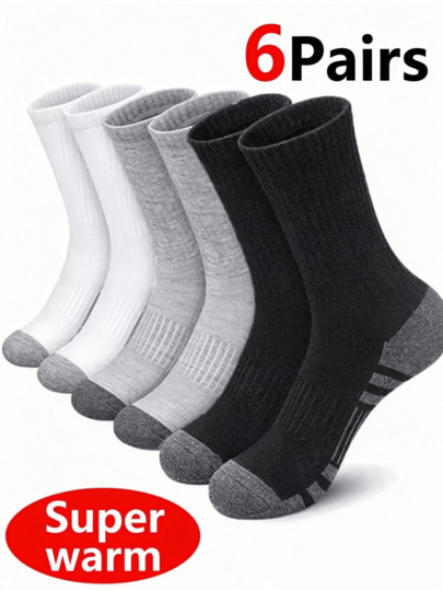 1/5/6/10/20 Pairs Men's Sports Mid-Calf Socks, Breathable Moisture-Wicking Odor-Resistant, Soft Versatile, Suitable For Running Fitness Daily Casual