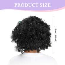 Curly Grandmother Cosplay Wig Funny Heat-Resistant Breathable Wig For Halloween And Carnival - Black - View 5