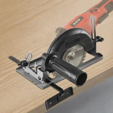 Adjustable 0-45 ° Angle Grinder To Cutting Machine Bracket, 40mm Manual Angle Grinder Modified Protective Cover Accessories, Electric Saw Slot Base Kit, Circular Saw Bracket, Woodworking Table Saw, Suitable For 100-125mm Cutting Machines - Angle Grinder Cutting Base + Guide Ruler - View 4
