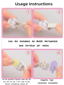 AD Cute Rotating Windmill Car Air Freshener, Air Vent Fragrance, Creative Cute Car Decor - Windmill Aroma Diffuser - View 10