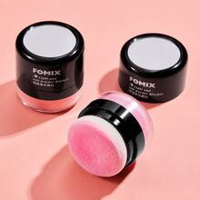FOMIX Perona pipi bubuk matte lembut dengan bantalan puff terintegrasi, formula ringan dan halus seperti sutra, warna pipi yang mudah dibaurkan dan dilapisi, hasil akhir alami, palet perona pipi portabel yang ramah untuk pemula untuk riasan sehari-hari, pesta, dan hadiah. - Merah koral - View 8
