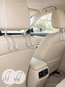 Luxury Crystal Car Backseat Hook, Durable Metal Backrest Hook, Shiny Design, Suitable For Women, Universal Fit For SUV And Sedan - A - View 2