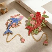 1Piece Retro Hollow Metal Animal Bookmark Vintage Chinese Style Page Marker For Reading Students School Gift Use - Style 1 - View 12