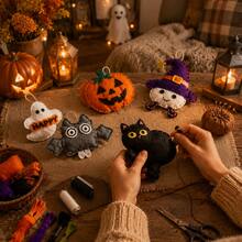 Stitch Your Own Halloween! 6Pcs Kids Sewing Set With Needles – For 3-14, Super Cute Designs, Beginner's Dream Kit - Halloween Sewing 6-piece Set - View 2
