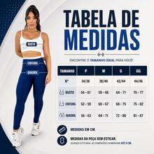 Women's Two-Tone Fitness Set - Pants And Cropped Top With Removable Padding - Gym Clothes - Premium Spandex - and Dark Blue - View 2
