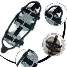 Shoe Spikes With 24 Teeth Simple Design Practical Ice Gripper Spike Shoe Cover Suitable For Outdoor Hiking - Black - View 2