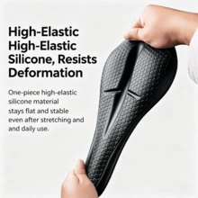 1pc One-Piece Molded Full Silicone Bicycle Seat Cover, 3D Honeycomb Shock Absorption, Waterproof & Anti-Slip Cycling Gear - Multicolor - View 13