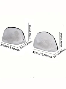 1 360° Shoe Washing Bag, Nylon Material, Suitable For All Shoe Types - Anti-Deformation, Reusable, With Zipper, 360° Deep Cleaning, Machine Washable, Air Dry, Soft Fleece Lining, Ideal For Sneakers And Casual Shoes. - Multicolor - View 2
