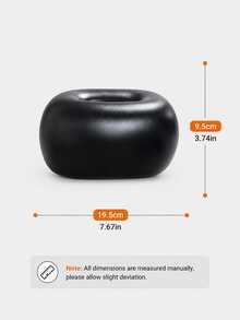 1pc Modern Minimalist Tissue Box Cover, Rounded Square Tissue Holder, Decorative Tissue Box, Suitable For Bathroom Vanities, Living Rooms, Bedrooms, Desks, Coffee Tables, And Bedside Tables, Available In Black Or Beige. - Multicolor - View 9