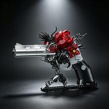 2052pcs Robot Themed Building Blocks, 3D Assembly Puzzle Toy, Green Robot Rose Gun Flight Simulator Optional, Suitable For Model Enthusiasts, Enhances Spatial Thinking And Imagination, Home Decor, Birthday And Holiday Gift, Commemorative Collectible - Multicolor(Bag) - View 2
