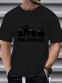 Men T-Shirts - 黑色 - 查看 3